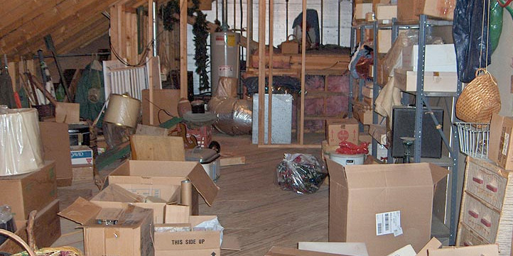 attic and basement